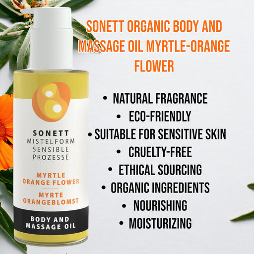 Sonett Organic Body and Massage Oil Myrtle-Orange flower (4.9 fl.oz/ 145ml)