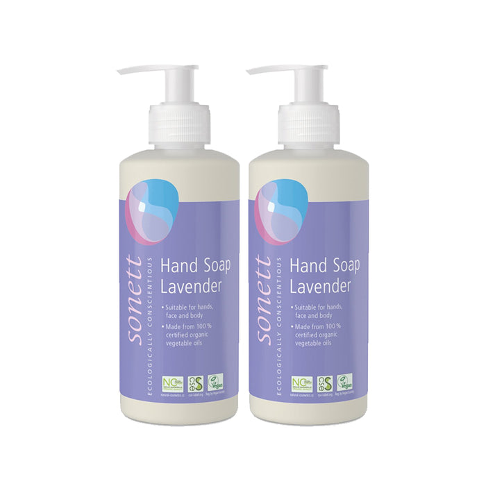 Sonett Organic Hand Soap Lavender (10 fl.oz/300 ml) ( Pack of 1 ) ( Pack of 2 ) ( Pack of 6 )