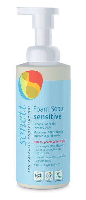Sonett Hand Soap Foam Sensitive (Children & Adults Sensitive Skin) 200 ml 6.8 fl oz