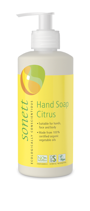 Sanett Organic Hand Soap Citrus (10 fl.oz/300 ml) ( Pack of 1 ) ( Pack of 2 ) ( Pack of 6 )