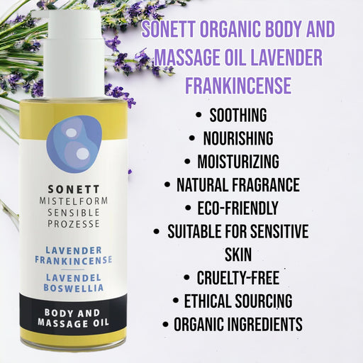 Sonett Organic Body and Massage Oil Lavender Frankincense (4.9 fl.oz/ 145ml)