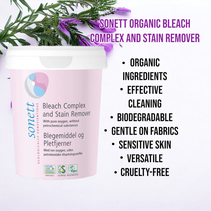 Sonett Organic Bleach Complex and Stain Remover (16 fl. oz/ 450gr) ( Pack of 1 ) ( Pack of 2 ) ( Pack of 4 )