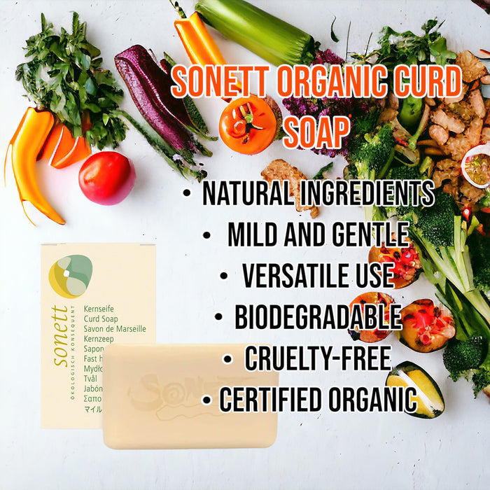 Sonett Organic Curd Soap (3.5 fl. oz/100g) ( Pack of 2 )( Pack of 28)