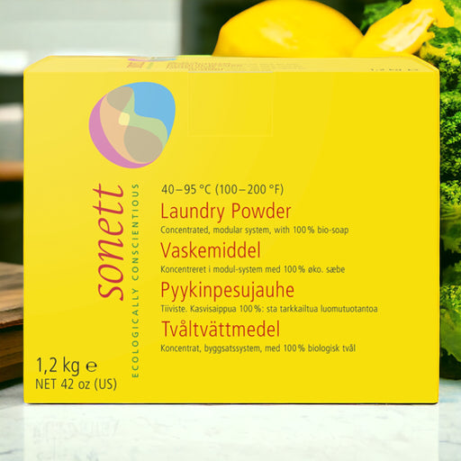Sonett Organic Laundry Powder (42 oz/1.2kg) ( Pack of 1 ) ( Pack of 2 ) ( Pack of 4 )