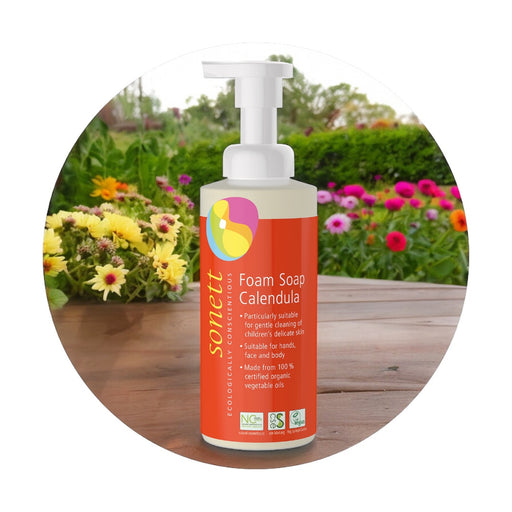 Sonett Organic Foam Soap for Children Calendula (6.8 fl oz/200ml) ( Pack of 1 ) ( Pack of 2 ) ( Pack of 6 )