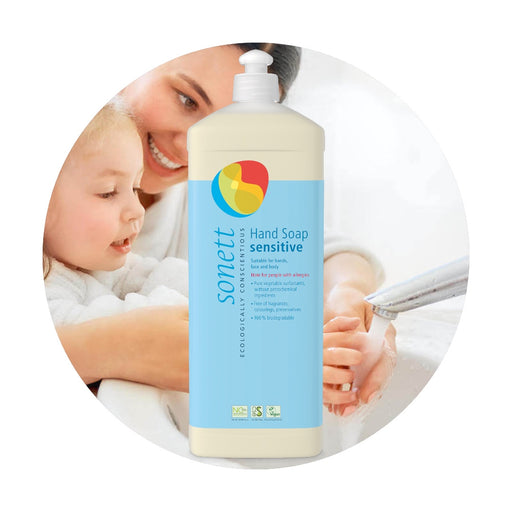Sonett Organic Hand soap Sensitive 1L (For Sensitive Skin children & Adults)