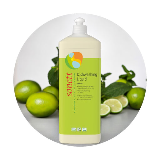 Sonett Organic Dishwashing Liquid Lemon (34 fl.oz / 1L) ( Pack of 1 ) ( Pack of 2 ) (Pack of 6 )