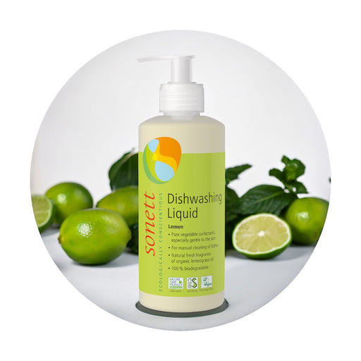 Sonett Organic Dishwashing Liquid Lemon (10 fl.oz/ 300 ml) ( Pack of 1 ) ( Pack of 2 ) ( Pack of 6 )