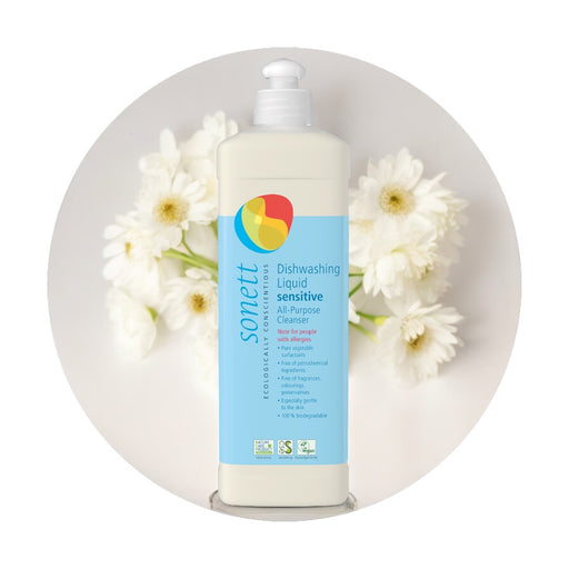 Sonett Organic Dishwashing Liquid/All-Purpose Cleanser Sensitive (17 fl.oz/0.5 ( Pack of 1) (Pack of 2) Pack of 6 )