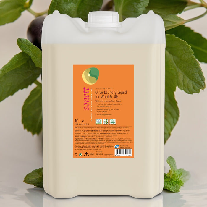 Sonett Organic Olive Laundry Liquid for Wool and Silk (2.6 gal/10L)