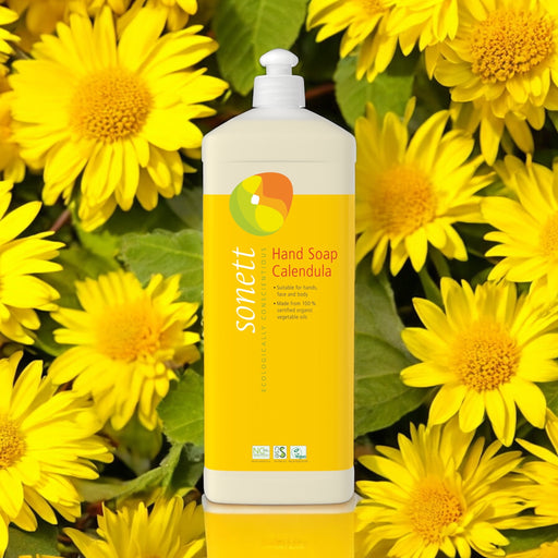 Sonett Organic Hand Soap Calendula (34 fl.oz/1 L) ( Pack of 1 ) ( Pack of 2 ) ( Pack of 6 )