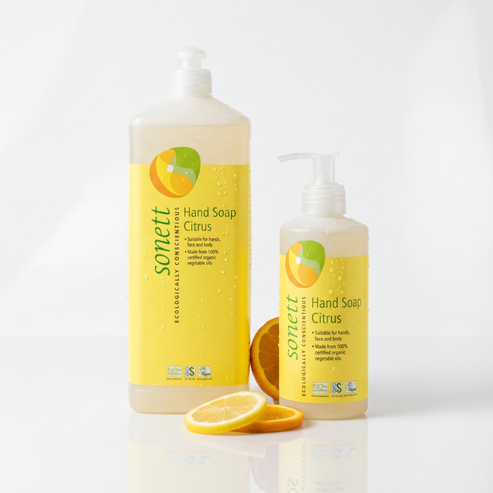 Sonett Organic Hand Soap Citrus – Gentle Natural Care for Hands, Face & Body