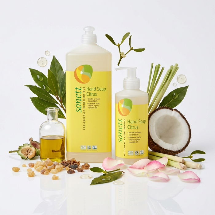 Sonett Organic Hand Soap Citrus – Gentle Natural Care for Hands, Face & Body