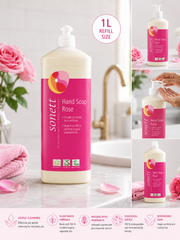 Rose Hand Soap Naturally Gentle Hand & Body Care with Organic Rose Essence