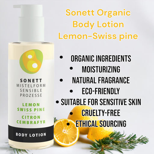 Sonett Organic Body Lotion Lemon-Swiss pine (4.9 fl.oz/ 145ml)