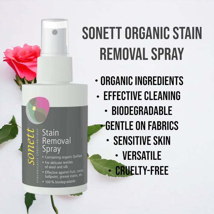 Sonett Organic Stain Removal Spray (3.5 fl.oz/100ml) ( Pack of 1 ) ( Pack of 2 ) ( Pack of 6 )