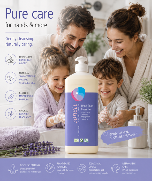 Sonett Lavender Hand Soap Naturally Gentle Hand & Body Care with Organic Lavender Essence (Copy)