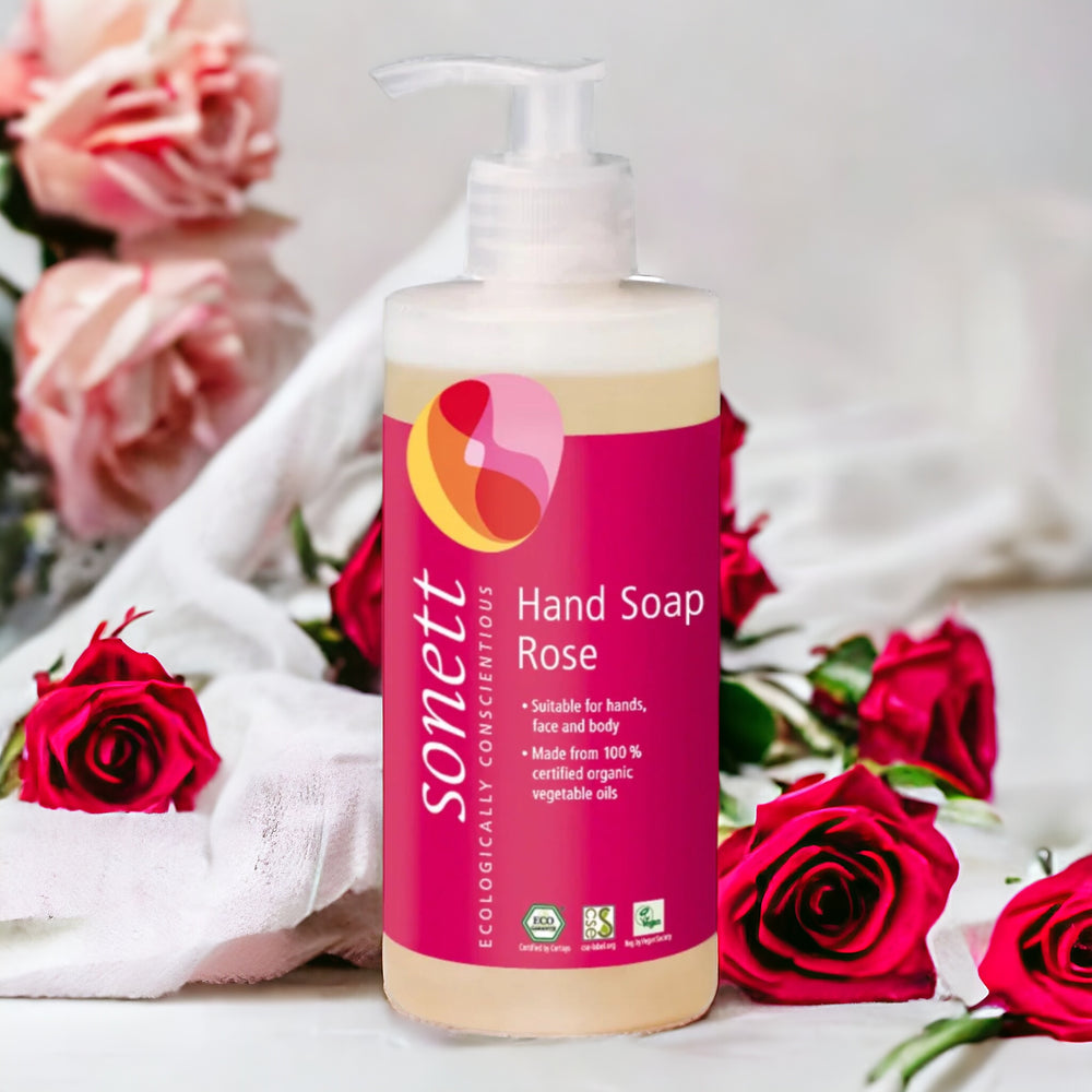 Sonett Organic Hand Soap Rose (10 fl.oz/300 ml) ( Pack of 1 ) ( Pack of 2 ) ( Pack of 6 )