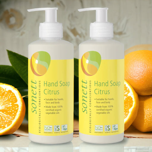 Sanett Organic Hand Soap Citrus (10 fl.oz/300 ml) ( Pack of 1 ) ( Pack of 2 ) ( Pack of 6 )