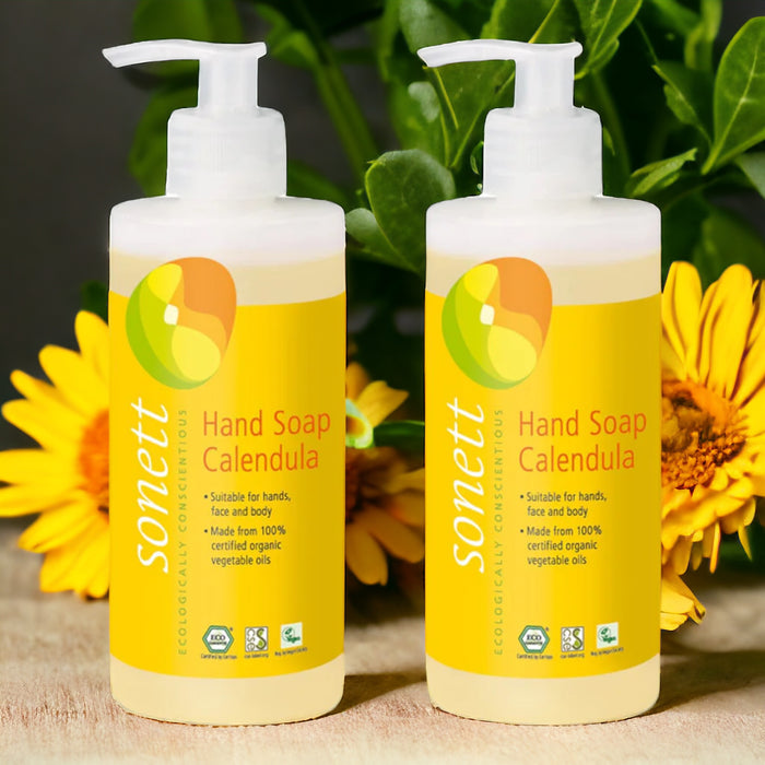 Sonett Organic Hand Soap Calendula (10 fl.oz/ 300 ml) ( Pack of 1 ) ( Pack of 2 ) ( Pack of 6 )