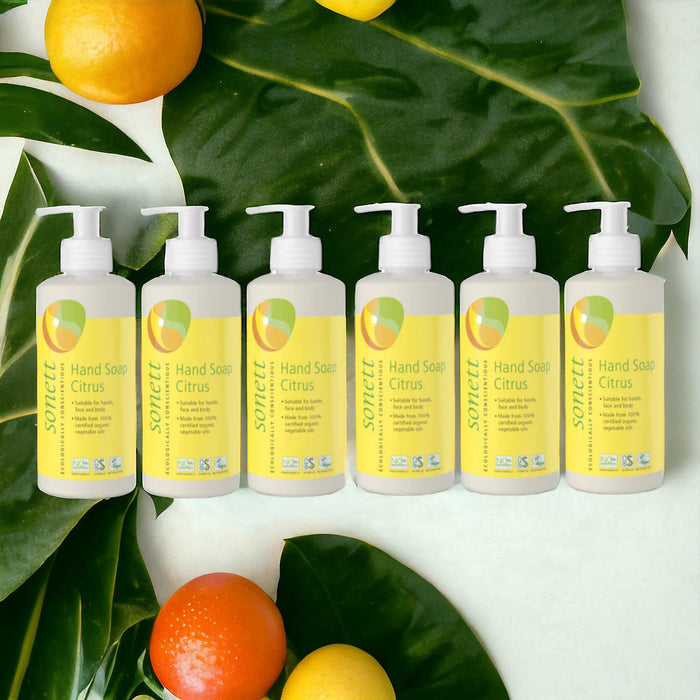 Sonett Organic Hand Soap Citrus (10 fl.oz/300 ml) ( Pack of 1 ) ( Pack of 2 ) ( Pack of 6 )