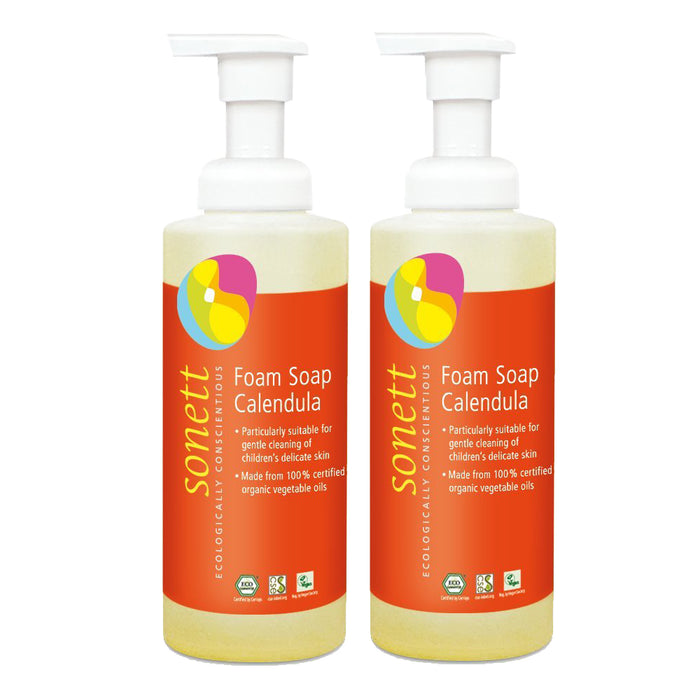 Sonett Organic Foam Soap for Children Calendula (6.8 fl oz/200ml) ( Pack of 1 ) ( Pack of 2 ) ( Pack of 6 )