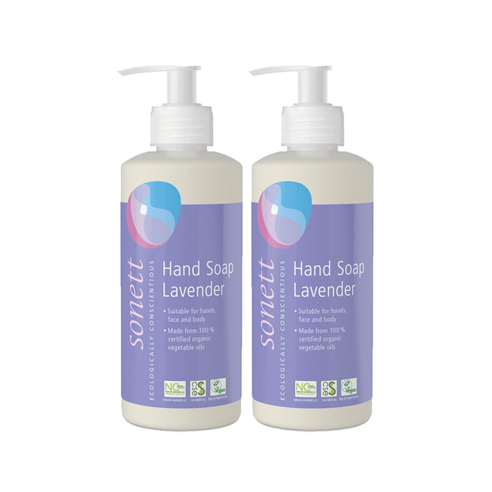 Sonett Organic Hand Soap Lavender (10 fl.oz/300 ml) ( Pack of 1 ) ( Pack of 2 ) ( Pack of 6 )
