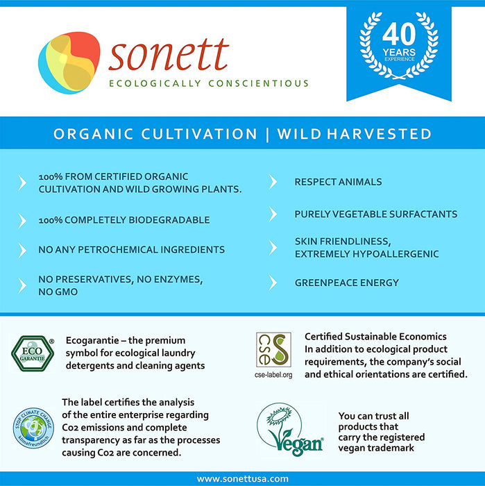 Sonett Organic Bathroom & Shower Cleaner Spray (17 fl. oz/ 0.5L) ( Pack of 1 ) ( Pack of 2 ) ( pack of 6 )