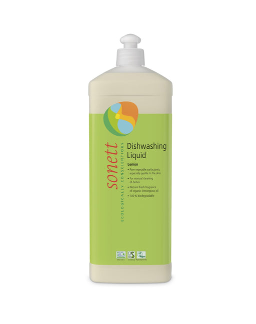 Sonett Organic Dishwashing Liquid Lemon (34 fl.oz / 1L) ( Pack of 1 ) ( Pack of 2 ) (Pack of 6 )