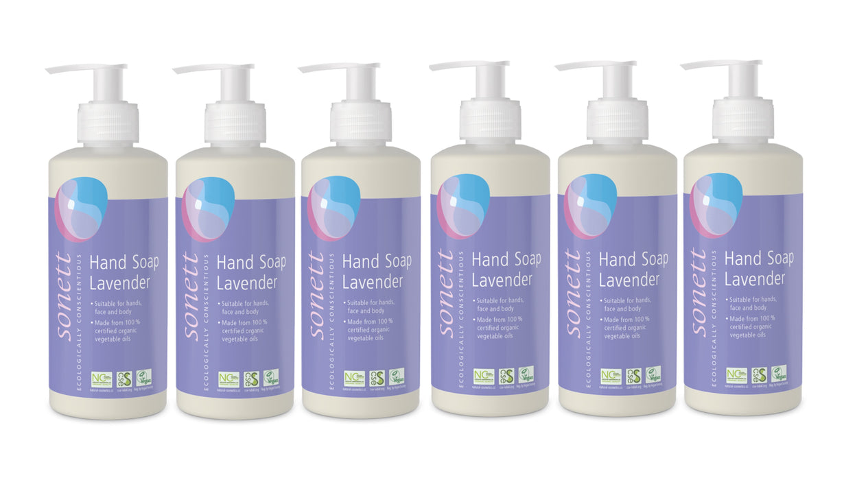 Sonett Organic Hand Soap Lavender (10 fl.oz/300 ml) ( Pack of 1 ) ( Pack of 2 ) ( Pack of 6 )