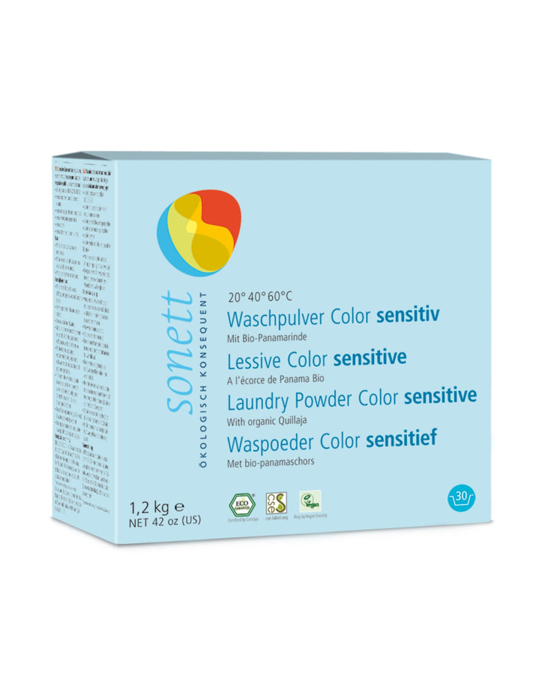 Sonett Organic Laundry Powder Sensitive for Colors (42 fl.oz/1.2kg) ( Pack of 1 ) ( pack of 2 ) ( Pack of 4 )