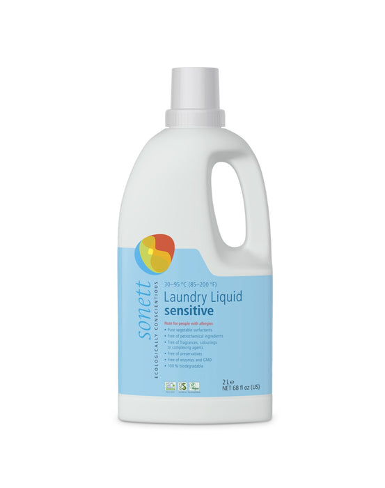 Sonett Organic Laundry Liquid Sensitive (68 fl.oz/2L) ( Pack of 1 ) ( Pack of 2 ) ( Pack of 6 )