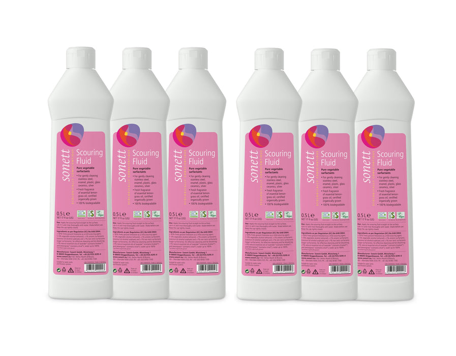 Sonet Organic Scouring Fluid (17 fl.oz/500ml) ( Pack of 1 ) ( Pack of 2 ) ( Pack of 6 )