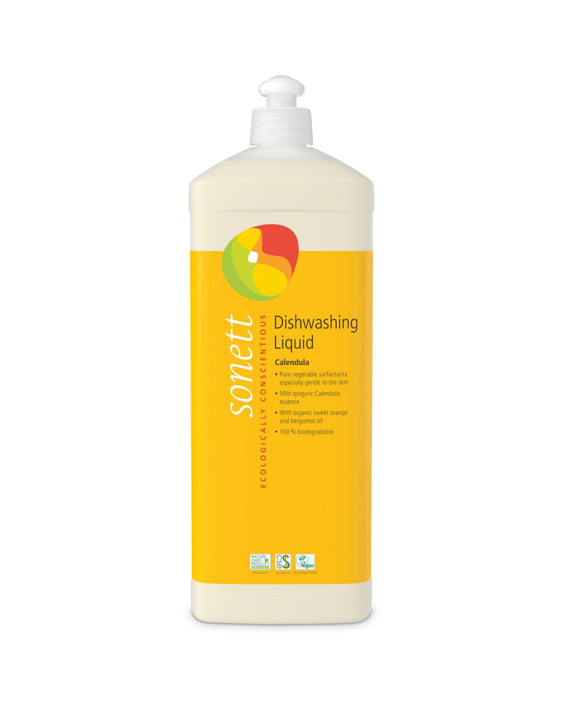 Sonett Organic Dishwashing Liquid Calendula (34 fl.oz/1L) ( Pack of 1 ) ( Pack of 2 ) ( Pack of 6 )