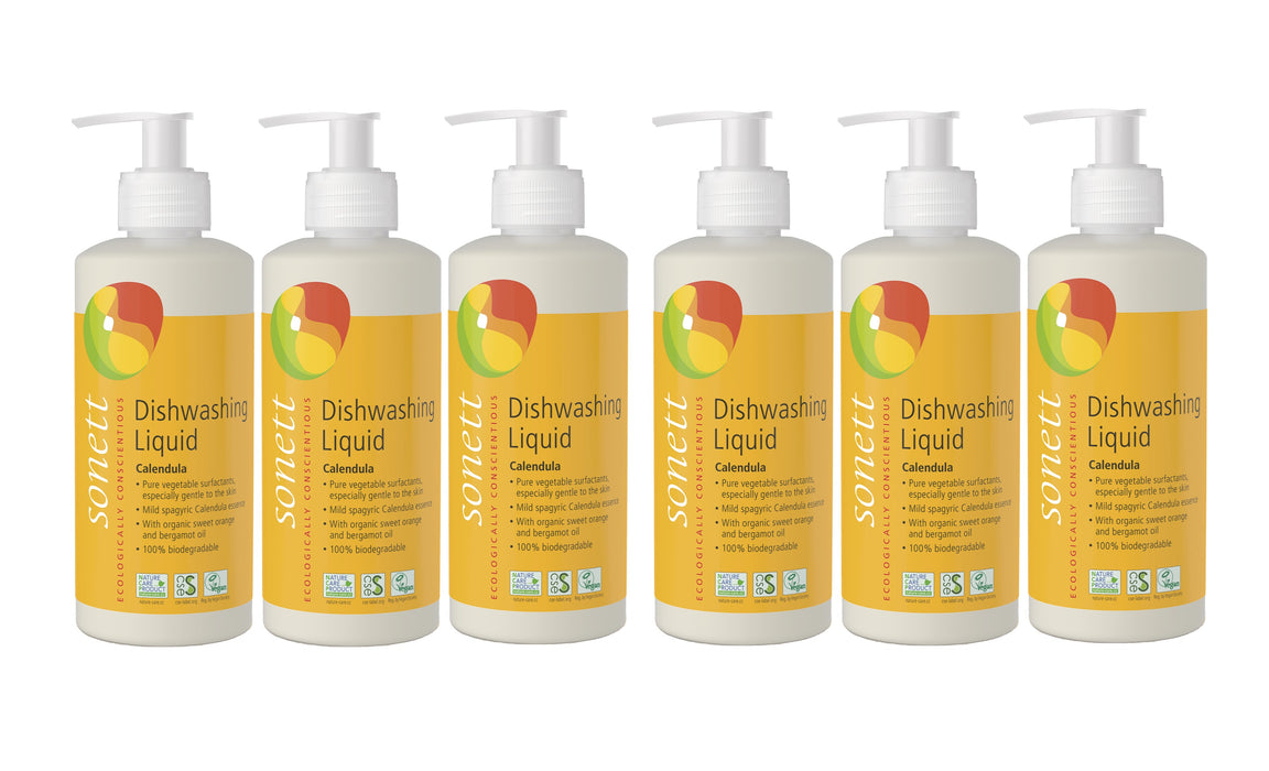 Sonett Organic Dishwashing Liquid Calendula (10 fl. oz/ 300ml) ( Pack of 1 ) ( Pack of 2 ) ( Pack of 6 )