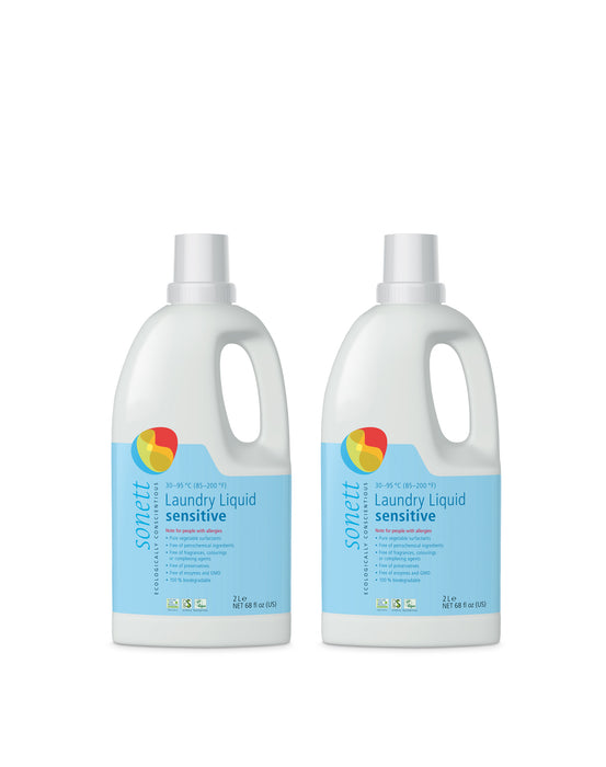 Sonett Organic Laundry Liquid Sensitive (68 fl.oz/2L) ( Pack of 1 ) ( Pack of 2 ) ( Pack of 6 )