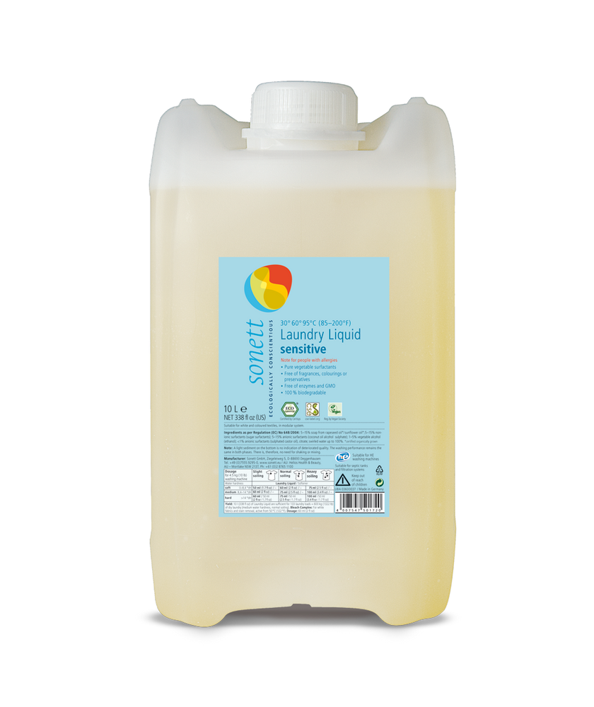 Sonett Organic Laundry Liquid Sensitive (2.6 gal/10L)