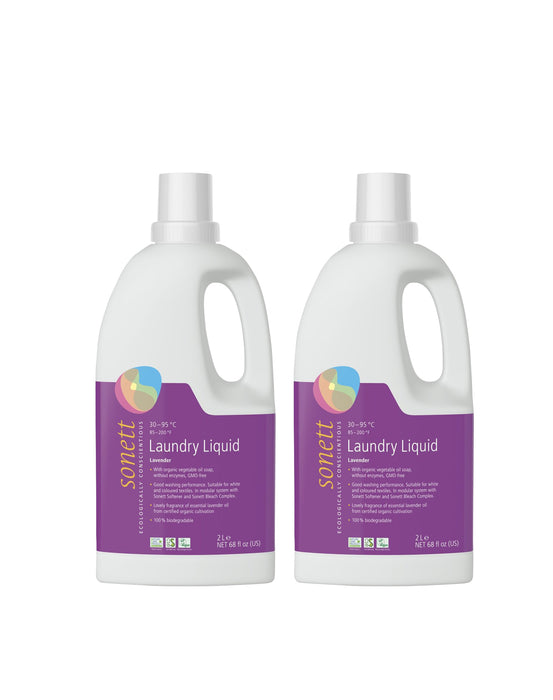 Sonett Organic Laundry Liquid Lavender (68 fl.oz/2L) ( Pack of 1 ) ( Pack of 2 ) ( Pack of 6 )